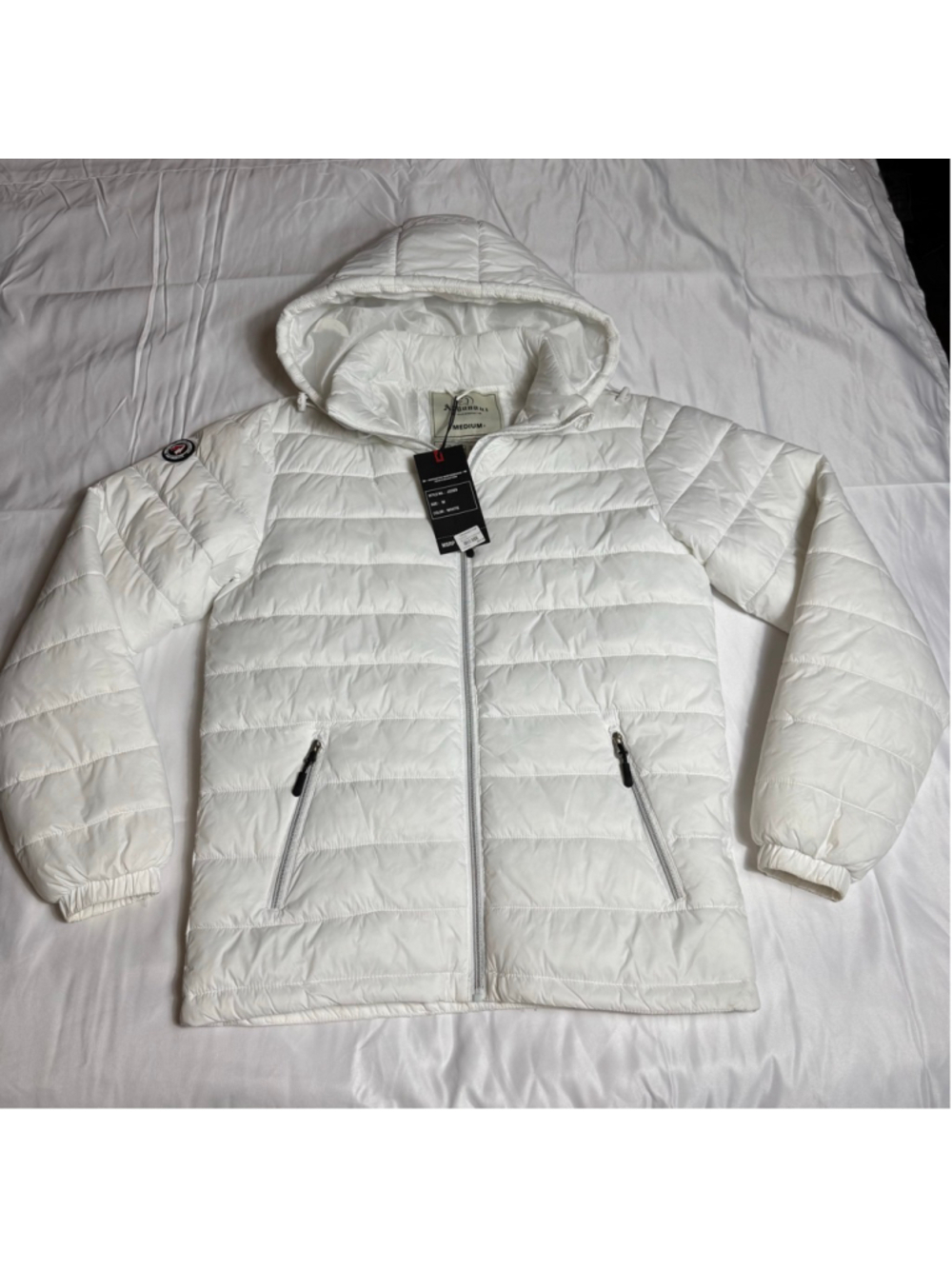 Men's Argonaut White Puffer Jacket M